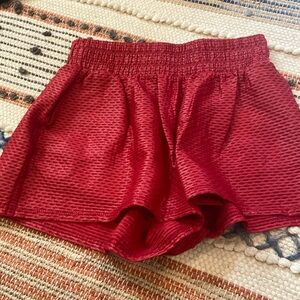 NOLI Shorts size Large Red Faux Leather